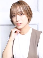 クラッチムク 博多口(CLUTCH muk.)&nbsp;大人可愛い小顔秋カラー丸みショートボブ  A9