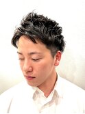ビジネスマン必見!さわやかツーブロックナチュラルアップバンク