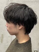 フイ 代々木(Hui)&nbsp;メンズ/アップバング/ツーブロックマッシュ/束感ショート波巻き