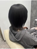 切りっぱなしボブ/エアリーロング/美髪/ピンクブラウン/津田沼
