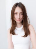 大人かわいいセシルカットベージュ小顔レイヤーカット