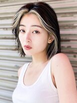 アース 東戸塚店(HAIR & MAKE EARTH) フェイスフレーミングカラー外ハネボブケアブリーチ