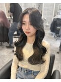 【韓国風】10代、20代◎センター分けロングレイヤー