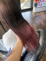 ガルボ ヘアー(garbo hair) グラデーションカラー ブリーチ ダブルカラー カシスピンク