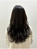 大人女性に艶々酸性ストカール×上品なベージュ白髪ぼかしカラー