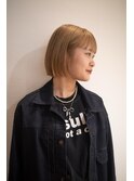 ボブとブロンドベージュ