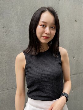 ミチオ ノザワ ヘアサロン ギンザ(Michio Nozawa HAIR SALON Ginza) 暗めブルーアッシュ◎切りっぱなしストレート！