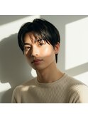 ツーブロックショートセンターパート無造作ソフトツイスト