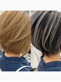 小顔ショートボブ☆エアタッチバレイヤージュ☆20代～50代☆