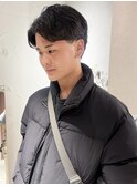 久保田)センターパートニュアンスパーマフェザーショート