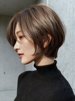 ルノン フィージュ(LUNON fieju)&nbsp;黒髪クラゲヘアーオリーブグレー小顔ココアベージュ