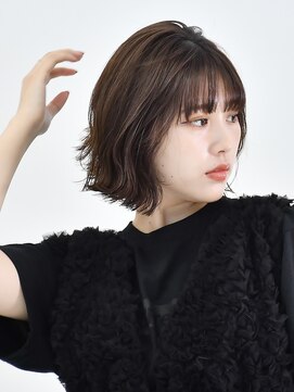 【RAWR】アッシュブラック　切りっぱなしボブ　大人ボブ