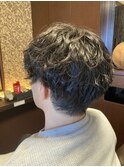 MEN’S HAIR/波巻きツイストスパイラル/リバースセンターパート