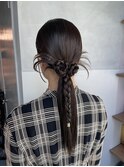 【タイトポニーテール】結婚式銀座ヘアセットカチモリアレンジ