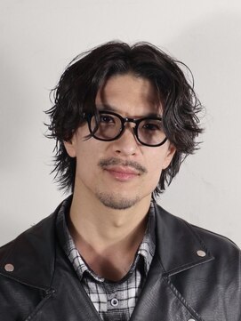 ゼノ 海老名(XENO) シャドウパーマラウンドマッシュフェザーパーマメンズパーマ眉毛