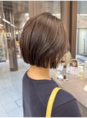 切りっぱなしボブ ボブヘア 縮毛矯正 ミニボブ レイヤーボブ