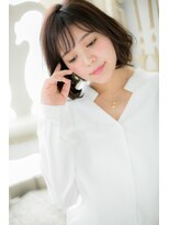 モッズ ヘア 福岡姪浜店(mod's hair)&nbsp;くせ毛風カールのナチュラルボブ