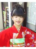 着崩れしない七五三ヘアセット・メイク 水戸 大工町