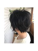 ショートくせ毛風パーマ