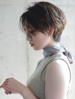 エムクランメイクス 原宿 表参道(m.clan MAKE'S)&nbsp;大人かわいい ショートパーマ 大人ガーリー ネイビージュ 黒髪