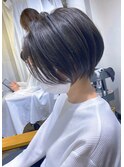絶壁解消×ひし形×小顔カット×アッシュ【中村】
