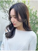 (韓国風/くびれヘア/ロングヘア/前髪/サイドバング/小顔)