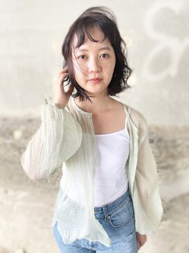 シアン(CYAN) 【CYAN】#10代#20代#ダークグレー#外ハネボブ#艶カラー