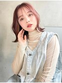 表参道roijir 　小顔インナーカラー×ピンクベージュ