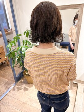 メルト 吉祥寺(melt) *高塚*大人切りっぱなしボブパーマコテ巻き風パーマ20代30代