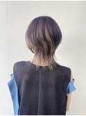 前髪 ダブルカラー☆ ミルクティーカラー×パープル 小岩
