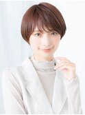 ツヤ髪ナチュラル丸み小顔ショートヘアg古河20代30代40代