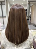 髪質改善カラー×オリーブベージュ