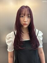 スノッブサンク(Snob ciNQ)&nbsp;顔まわりレイヤー/ラベンダーカラー/小顔バング/20代