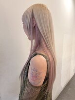 ローエ バイ デコ(Rohe by DECO)&nbsp;【廣川】ホワイトブロンド×ホワイトピンク/インナーカラー