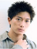 スパイキーショートザクザクショートアップバングツーブロック