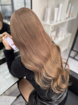 ラムシェール(LamChele) 【lamchele】ミルクティーベージュ×ブリーチカラー