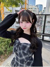 メイバイリーブル 表参道 原宿(May by Livre)&nbsp;おくれ毛 ダークグレー ぱっつん アイドル前髪 ハッシュカット