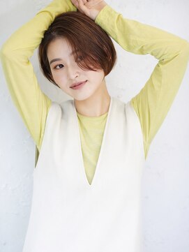 メイキー 本厚木(MA-IKI) レイヤーショートカットミルクブラウン髪質改善/メイキー本厚木