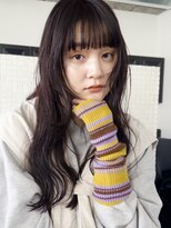 ディッセンバー 渋谷(December) ワイドバング/ロングレイヤー/前髪カット/黒髪/グレージュ