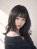 ウィーニード 栄(WENEED)&nbsp;黒髪ミディ × アンニュイ韓国レイヤー