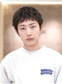 メンズショート ピンパーマ ビジネスショート メンズヘア