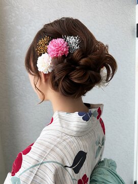 ペッツショコラ(PETZ chocolat) 花火大会・夏祭りにおすすめ♪ゆるふわ浴衣ヘアアレンジ