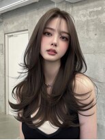 ノイズオオサカ 梅田店(NOISM OSAKA) 小顔外はねミディアム20代30代40代くびれミディアム韓国ヘア
