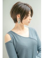ロンドロゼ 池袋(Lond rose) ♪ひし形レイヤーボブハッシュ/顔周り/オリーブベージュ/池袋