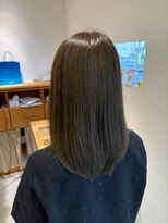 ラポール 蟹江(RAPPORT) 【髪質改善】ツヤ髪グレージュミディでまとまり良く小顔見せ
