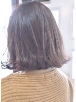 ヘアーアンドアトリエ マール(Hair&Atelier Marl)&nbsp;【Marlアプリエカラー】ラベンダーアッシュの外ハネボブ