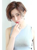 ハンサムショート/無造作カール/丸みショート