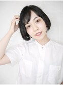 黒髪大人前髪ショート　【有海一生】/シースルー/髪質改善