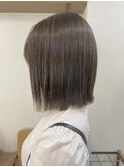 大人気☆切りっぱなしボブのカーキグレージュ
