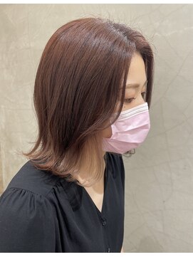 イニ 福井店(ini) 出海/インナーカラー/ホワイトピンク